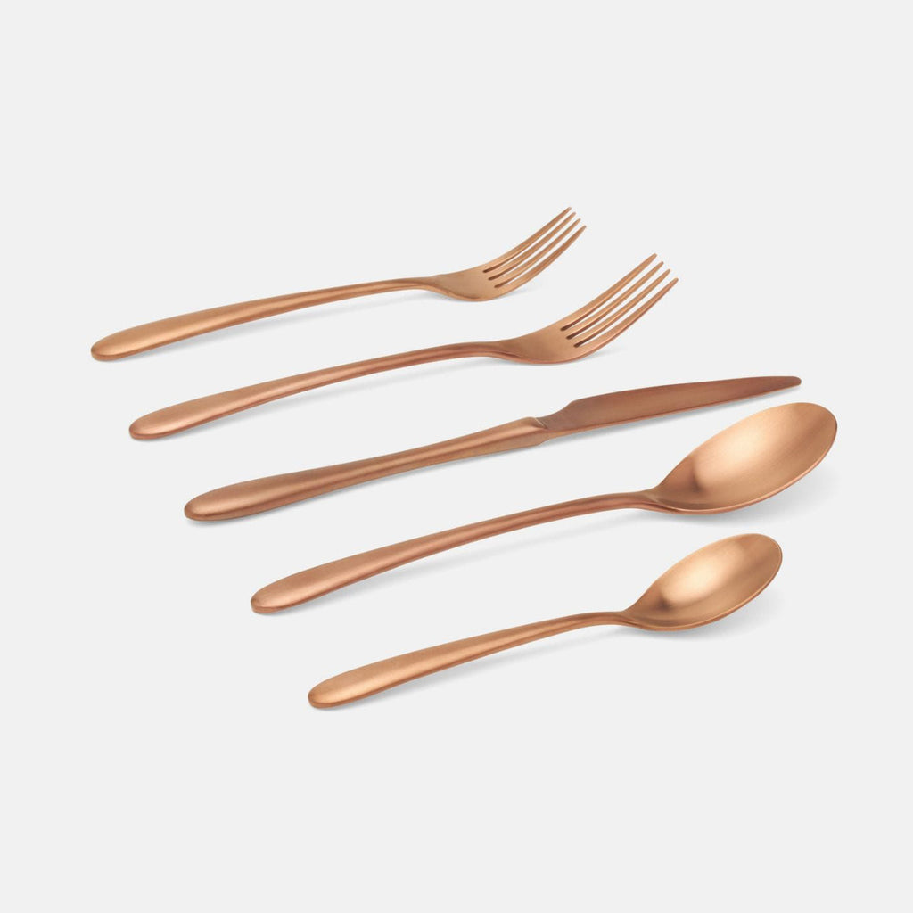 Rose Gold Flatware 10-Pc Setting/2