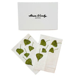 Embroidered Aspen Leaf Boxed Guest Towels, Set/2