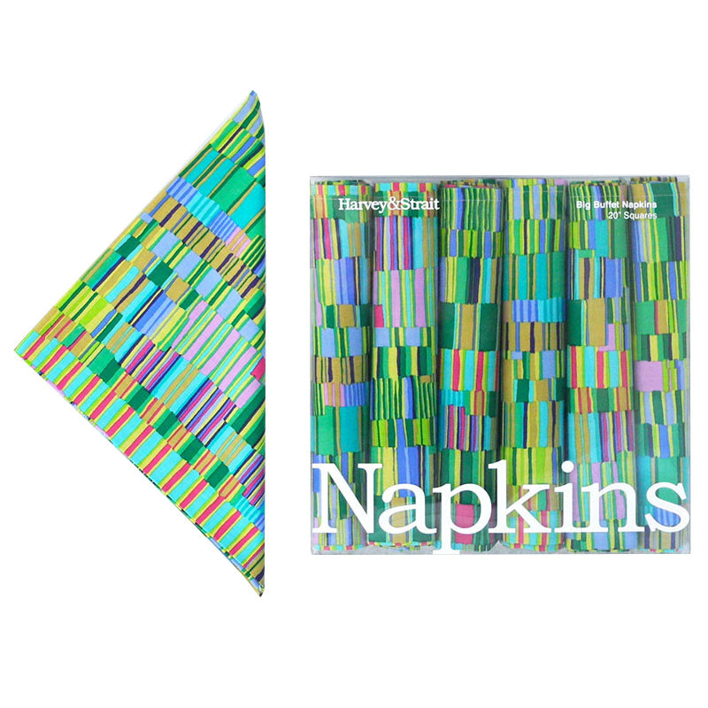 Glass Tile, Big Buffet Napkins, Set/6