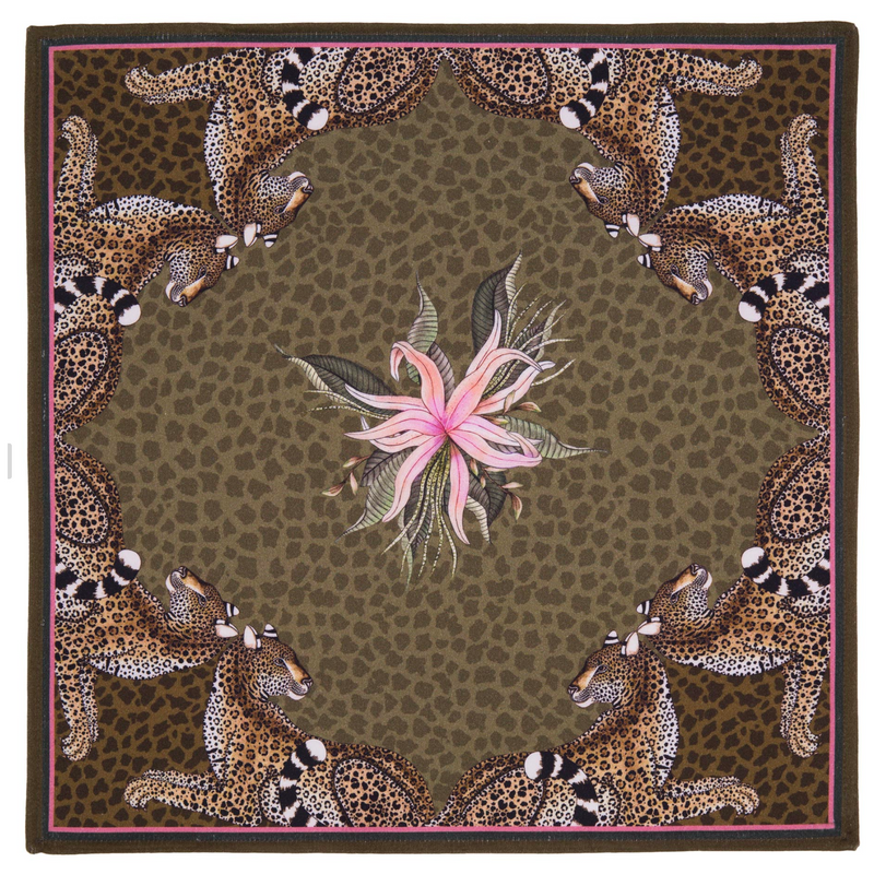 Leopard Lily Napkins Set/2