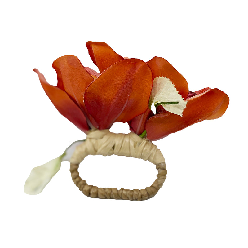 Thai Orchid Napkin Ring Set/2